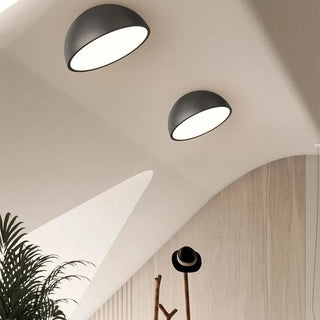LONROI Half Sphere Wood LED Modern Ceiling Light