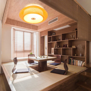 Bamboo Ceiling Light – Hand-Woven Natural Bamboo Lamp for Living Room Lighting