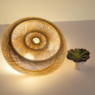 Bamboo Ceiling Light – Hand-Woven Natural Bamboo Lamp for Living Room Lighting