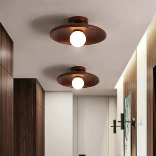 SITIR Natural Ceiling Light – Wood LED Organic Form Close-Up