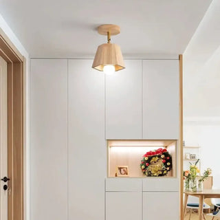 DOROTOUI Wood Adjustable LED Spots Ceiling Light – Modern Track Style Fixture
