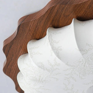 TOUDER Wood and Fabric Lantern Vintage Ceiling Light – view 4