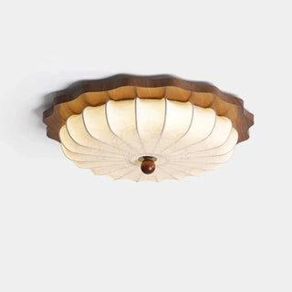TOUDER Wood and Fabric Lantern Vintage Ceiling Light – view 5