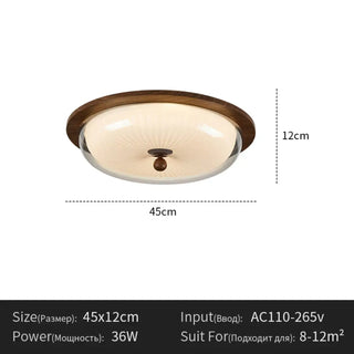 RONCAIS Ceiling Light – Natural Wood Glass Designer Room Setting