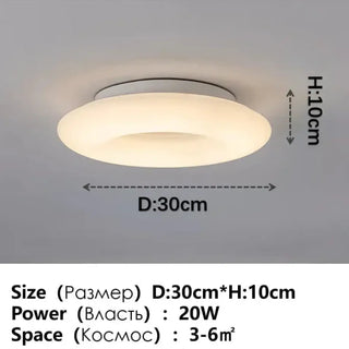 TRABIFE Contemporary Round White LED Ceiling Light – view 2