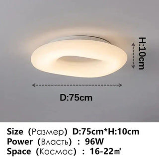 TRABIFE Contemporary Round White LED Ceiling Light – view 5