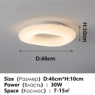 TRABIFE Contemporary Round White LED Ceiling Light – view 3