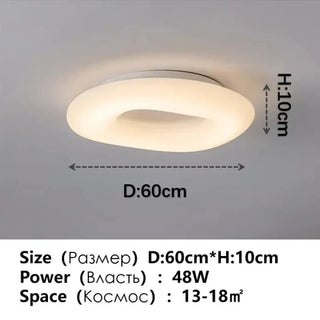 TRABIFE Contemporary Round White LED Ceiling Light – view 4