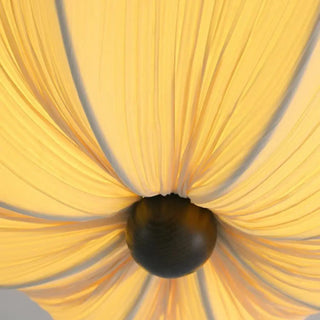 LIANHA Elegant Cream Pleated Fabric Ceiling Light