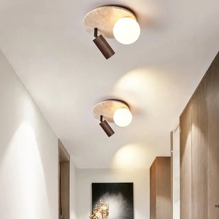 PAJAN Stone Ceiling Light – Natural Material Luxury Interior Setting