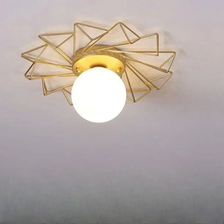 SPIKA Gilded Metal Star Design Modern Ceiling Light – Stellar Fixture