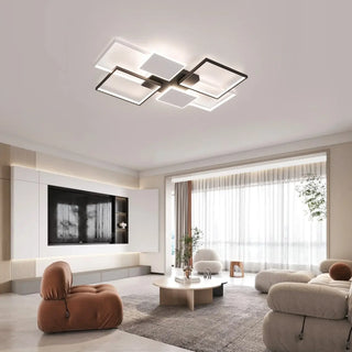 TATAL Geometric Black and White Luminous Ceiling Light – view 2