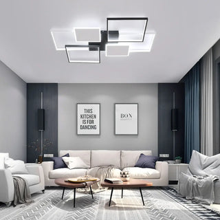 TATAL Geometric Black and White Luminous Ceiling Light – view 1