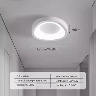 CRUSTELLE Compact LED Ceiling Light – Sleek Modern Hallway Fixture