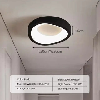 CRUSTELLE Compact LED Ceiling Light – Sleek Modern Hallway Fixture