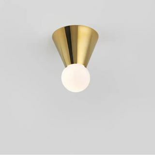 ROLA Ceiling Light – Refined Minimalist Brushed Brass Side Profile
