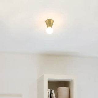 ROLA Minimalist Ceiling Light – Brushed Brass Refined Close-Up