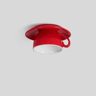 STUDIDAS LED Ceiling Light – Bold Red Ceramic Room Setting Interior