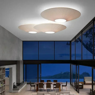 GUIDERA Modern Dome Fabric White Ceiling Light