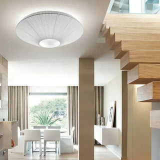 GUIDERA Modern Dome Fabric White Ceiling Light