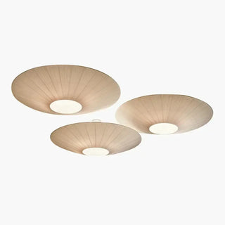 GUIDERA Modern Dome Fabric White Ceiling Light