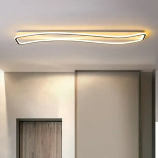 JOLITEDA LED Modern Wavy Black Ceiling Light