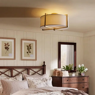 BAJINA Gold Metal Modern Ceiling Light – Daylight White Diffuser Fixture