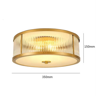 SOTYGER Designer Ceiling Light – Striped Glass Gold Overhead View