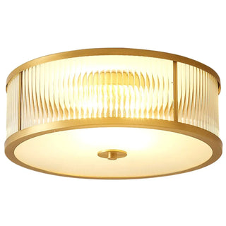 SOTYGER Glass Ceiling Light – Striped Gilded Designer Room Setting