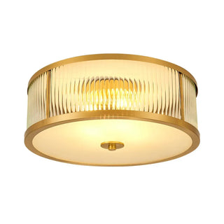 SOTYGER Glamorous Ceiling Light – Modern Glass Gold Striped Close-Up