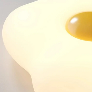 COTIONS Fried Egg Design Ceiling Light – White and Yellow Original Fixture
