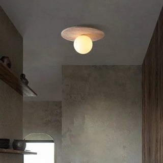 BOSA Stone Globe Glass Modern Ceiling Light – Contemporary Natural Fixture