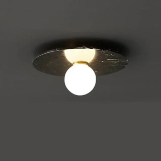 SONILA Stone and Glass Ceiling Light – Green Stone Opaline Detail