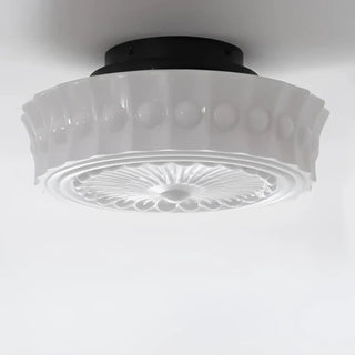 FUTURIS Retro Sculpted White Glass Ceiling Light