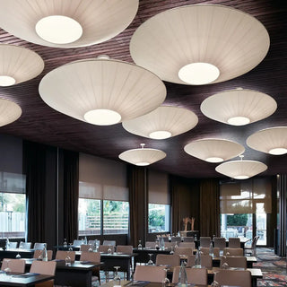 SYUMUS Fabric Ceiling Light – Round Luminous Sculptural Design Detail
