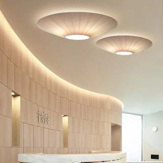 SYUMUS Luminous Ceiling Light – Fabric Round Sculptural Close-Up