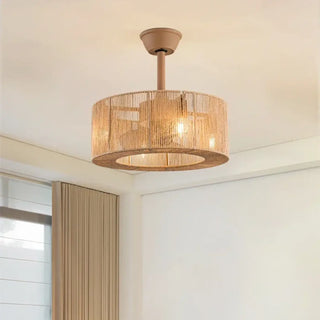 ROTIM Natural Ceiling Light – Rattan Braid Modern Form Close-Up