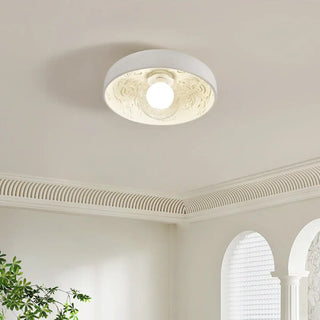 RELIEF Floral Relief Ceiling Light – White Sculptural Botanical Detail