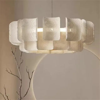 Gold floral pendant lamp, elegant petal design modern ceiling light