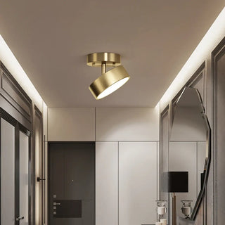 GOLROU Gold Modern Round Elegant Ceiling Light