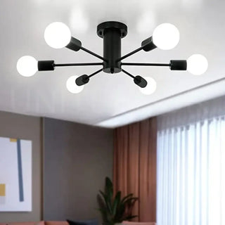 DOLE Gold Industrial Style Visible Bulbs Ceiling Light – view 1