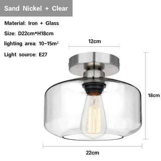 AISILE Contemporary Ceiling Fixture – Gilded Base Glass Modern Elegant Light