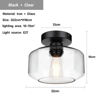 AISILE Gilded Modern Ceiling Light – Elegant Glass Contemporary Fixture