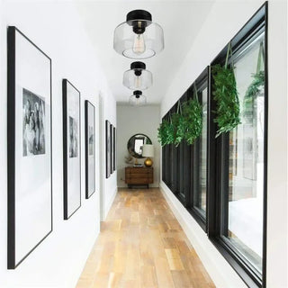 AISILE Elegant Glass Gilded Ceiling Fixture – Modern Contemporary Light