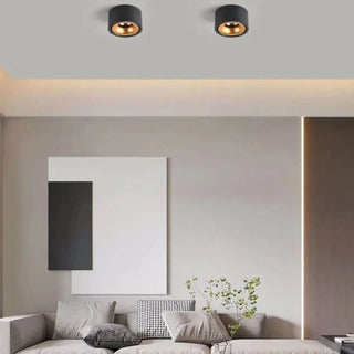 RODET Luxury Ceiling Light – Black and Gold Recessed Close-Up View