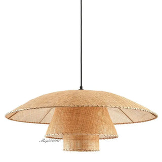 PAUSTUL Flower Wood Natural Sculpted Pendant – view 5