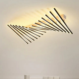 TRENAH Graphic LED Black Crossed Rods Modern Ceiling Light – view 2