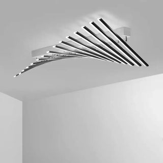 TRENAH Graphic LED Black Crossed Rods Modern Ceiling Light – view 1