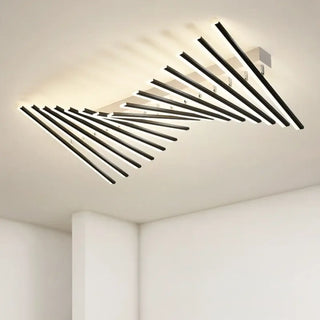 TRENAH Graphic LED Black Crossed Rods Modern Ceiling Light – view 5