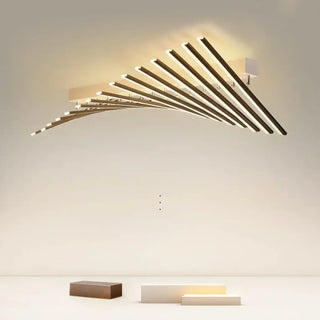 TRENAH Graphic LED Black Crossed Rods Modern Ceiling Light – view 4